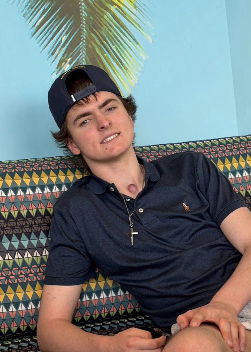 Jackson in a ballcap, April 2026